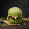DT024VGN – Vegan Green Unseeded Slider Bun