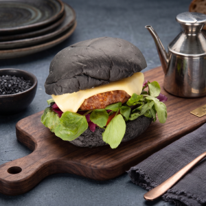 DT002VGN - Vegan Charcoal Unseeded Bun